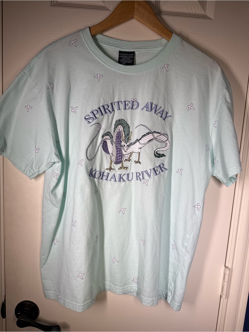 Our Universe Studio Ghibli Spirited Away Embroidered Haku T-Shirt Boxlunch Sz M